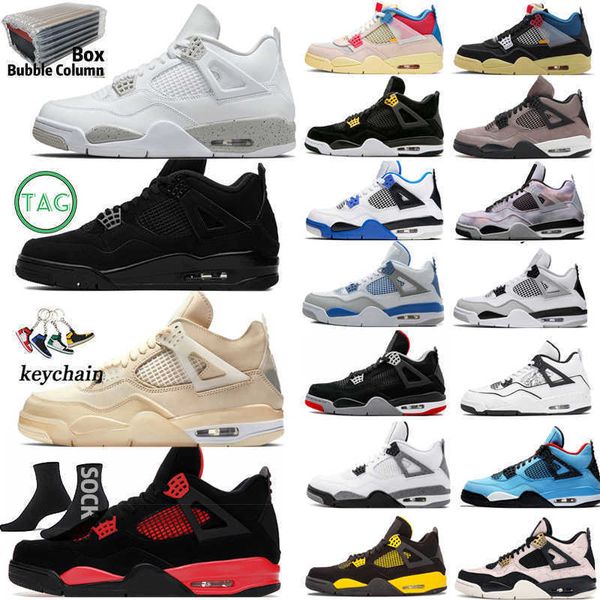 

sail oreo university blue 4 4s mens basketball shoes fire red thunder white cement black cat bred infrared zen master wild things men sports