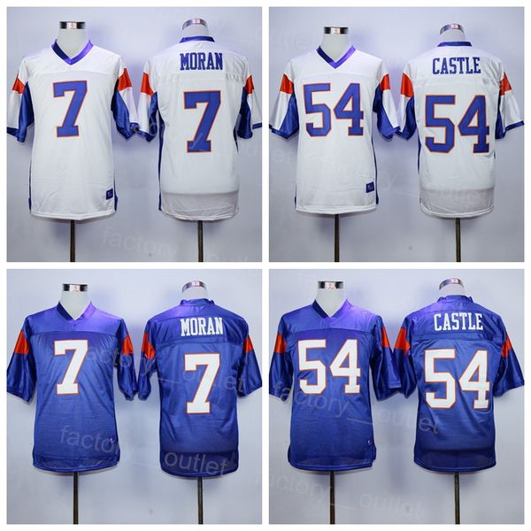 

movie football blue mountain state 7 alex moran jersey men college 54 thad castle throwback all stitched team purple color white university, Black