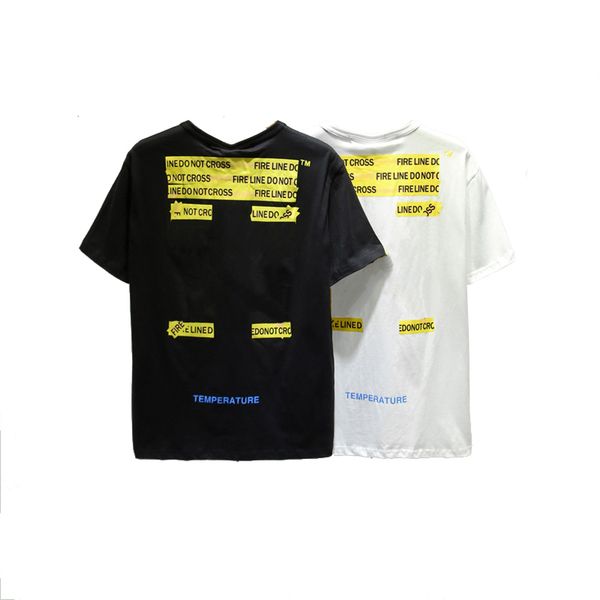 

off designer long t shirt for men male 2022 summer loose tees fashion cross paintings arrow tshirts 1003, White;black