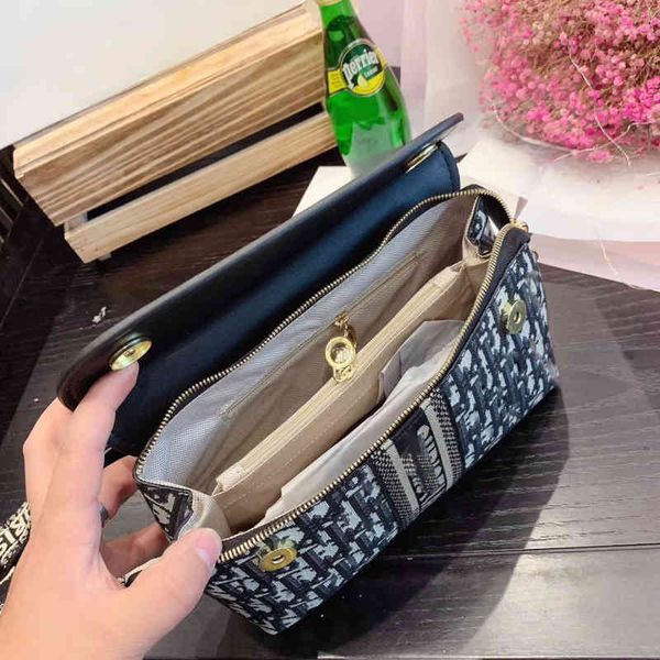 

shoulder broadband half moon bag hardware women's letter embroidery canvas crossbody bags for women messenger handbags