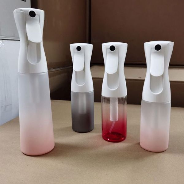 Bottiglie spruzzatrici 200ml 300ml Bottiglie spray continue con nebulizzazione ad alta pressione per parrucchiere in plastica con nebulizzazione fine