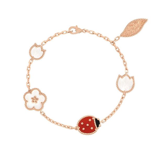 

high edition lucky spring bracelet classic designer jewelry claasic mothers' day gift sier jewelry, Golden;silver