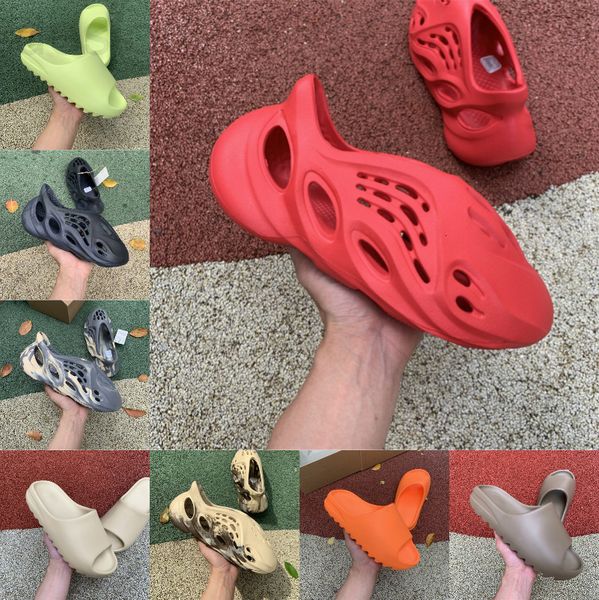 

designer slippers slides desert sand summer brown flat mens women vermillion resin slide sandal graffiti bone rubber mxt moon gray mineral b, Black