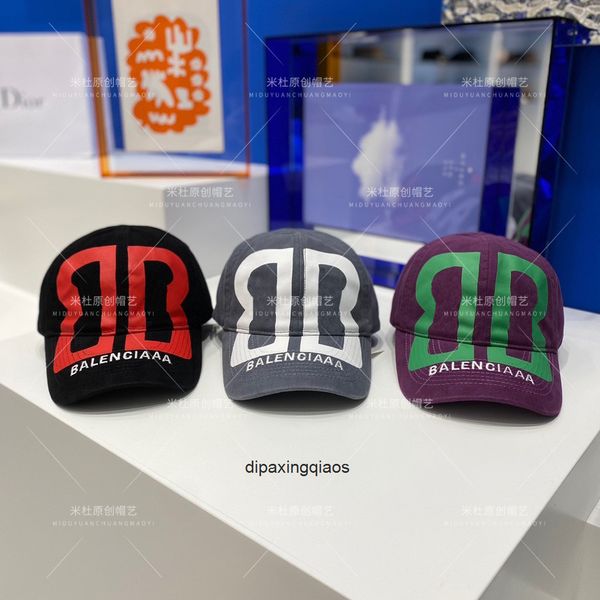 

ball caps balencaigass letter printed correct version of family b 21 early autumn and winter new embroidery trend paris fashion baseball cap, Blue;gray