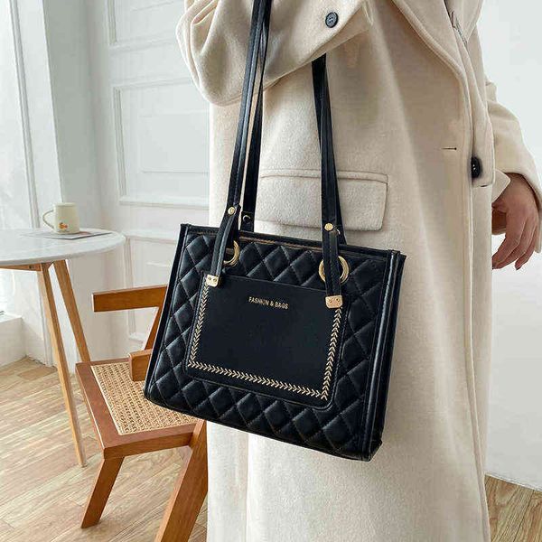 

retro bags for women fashion handbag 2022 autumn winter new simple women's single shoulder large capacity tote bag female small square