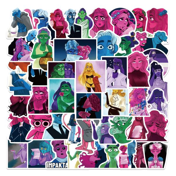 60pcs Romantizm Anime Lore Olympus Çıkartmaları Çıkartmalar Çocuk Oyuncak Dizüstü Bilgisayar Bagajı Gitar Kaykay Araba Fantezi Karikatür Çıkartma