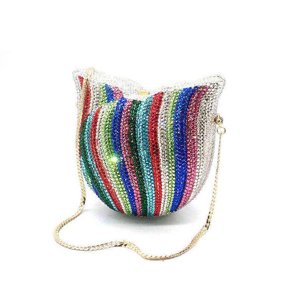 

evening bags ladies bridal wedding party purse women evening accessories colorful crystal clutches small 220418