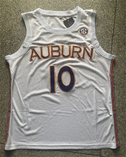 

ncaa 10 jabari smith jr. 2022 home college basketball jersey white, Black