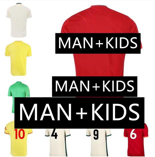 

21 22 soccer jersey man 3rd goalkeeper kids boy kit 2021 2022 home away third football shirt, Black;yellow