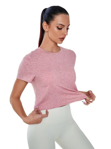 

absorbs sweat breathable marled sports tee u2og#, Gray
