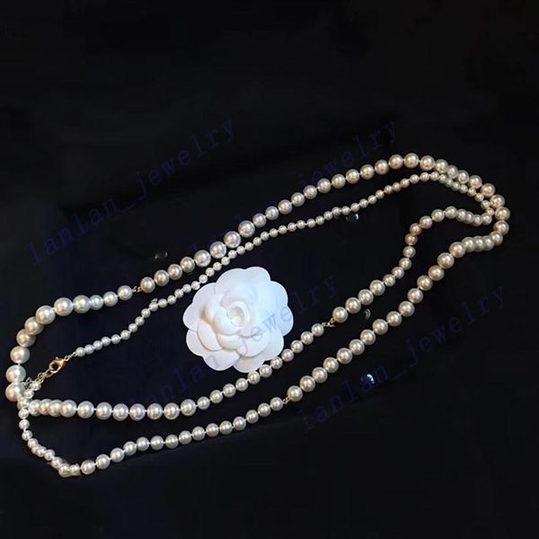 

l-c30 luxury designer necklaces long pearl necklace for women gifts298b, Silver