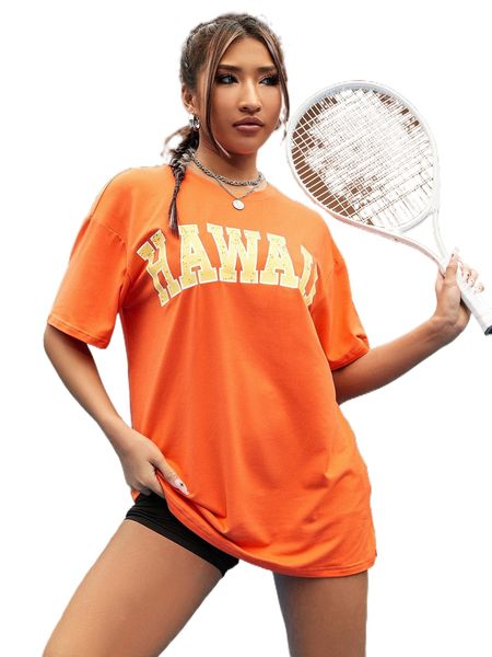 

letter graphic drop shoulder tee q9sb#, White