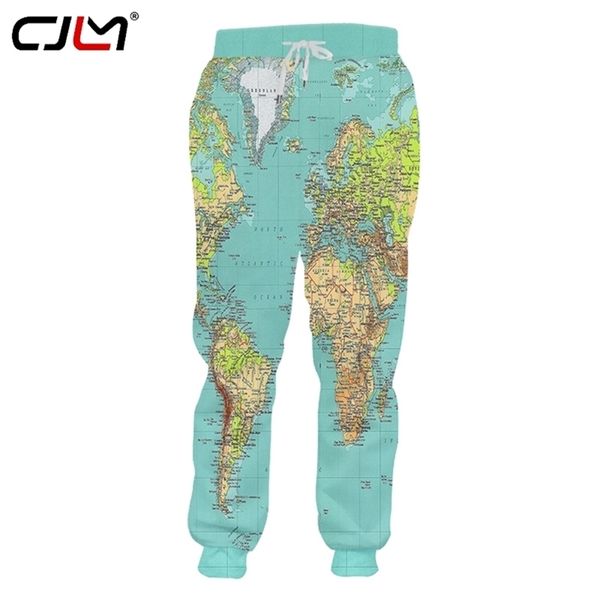 Cjlm 3d joggers haren calças menwomen legal solto suor moda impressão mapa sweatpants homens casuais calças compridas fornecedores 220623