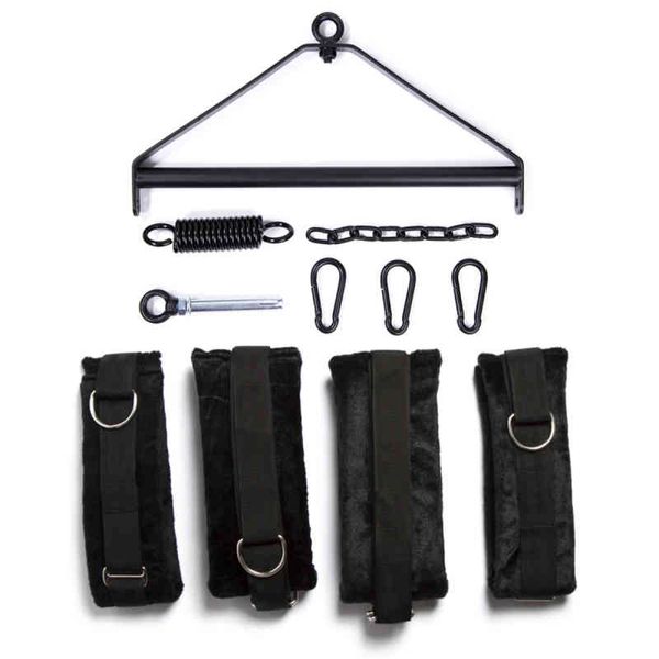 Nxy Sm Bondage Bdsm Set Sex Swing Weiches Material Handschellen Bandage Gear Erotikspiele Stühle Hängende Tür Erotikspielzeug für Paare 220423