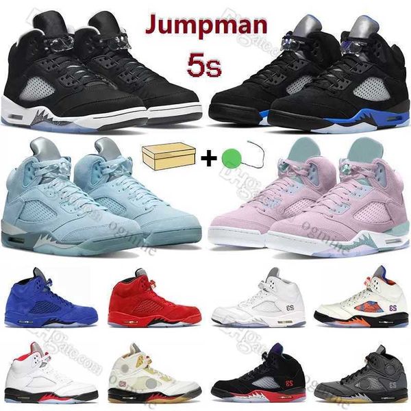 

with box basketball shoes men jumpman 5s raging red 5 stealth 2.0 fire what the white retros cement metallic international flight oreo mens, Black