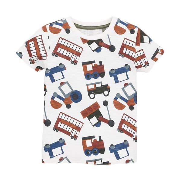 Camisetas Bambino 2022 Teas de crianças 2-7 anos carros Camiseta de algodão pura para crianças meninos tops roupas roupas de bebê roupas de bebê