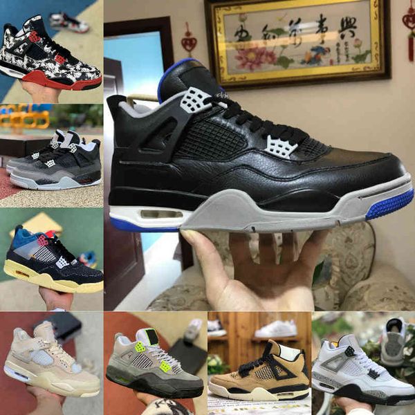 

2021 high 4 4s basketball shoes men women new union la noir guava ice sail sp wmns se neon 95 pure money white cement fear pack sports shoes