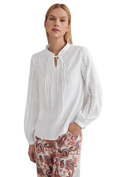 

motf premium viscose tie neck lace insert j4kn#, White