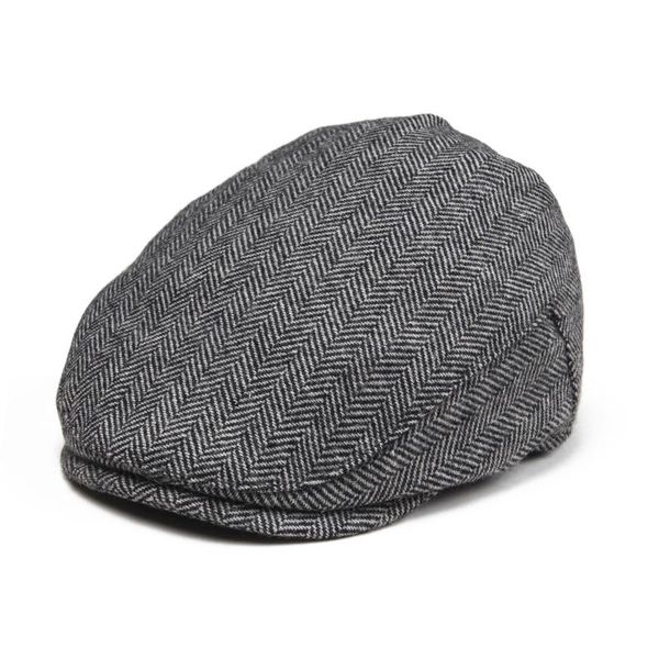 Berretti Berretti piatti per bambini a spina di pesce Tweed di lana di piccole dimensioni Boy Girl Sboy Infant Toddler Youth Beret Hat per bambiniBerets