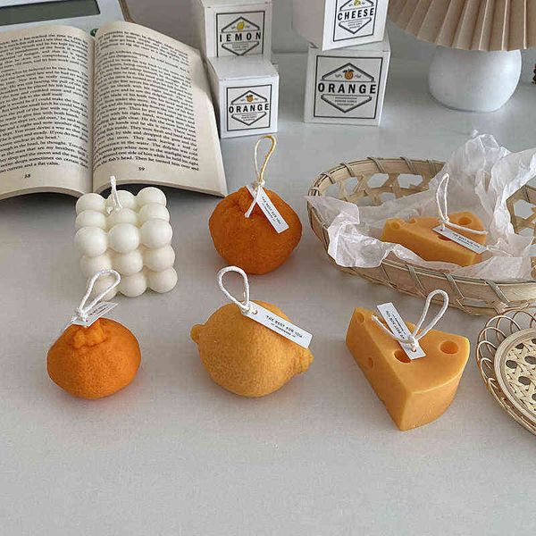 

factory outlet ins korean blogger fruit aromatherapy candle decoration home chic cheese soybean wax hand gift