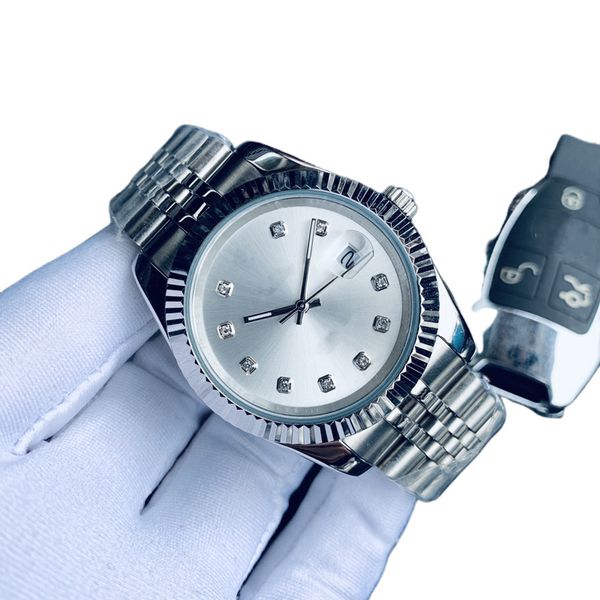 

men women automatic mechanical movement watches 36/41mm stainless steel luminous waterproof designer mens watch couples style wristwatches l, Slivery;brown