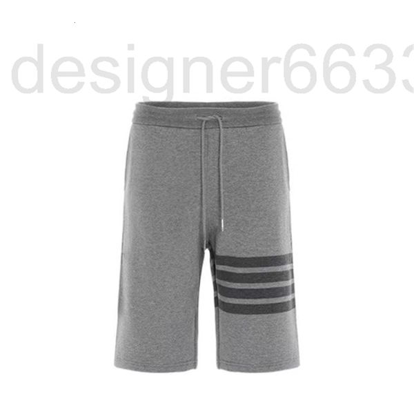 

men's pants designer gaoding four bar yarn dyed version tb style color stripe blue gray five point casual shorts for lovers lgli, Black