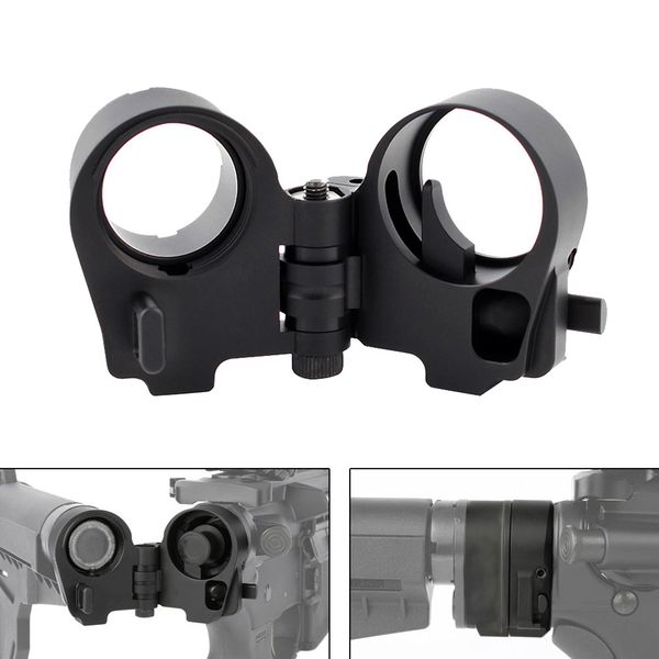

ar folding stock adapter for m16 m4 sr25 series gbb aeg foldable stock hunting rifle airsoft part gear aluminum alloy cnc machined