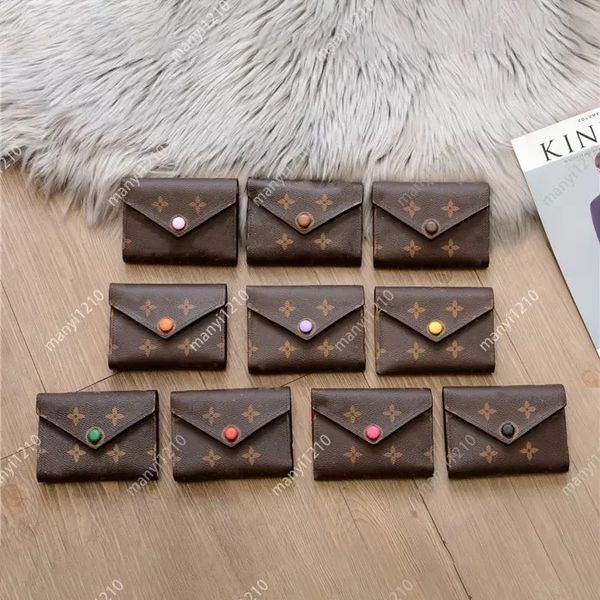 

louiseity lvs vuttons ggs lvs yslity victorine wallet designer small square women purse genuine leather flap button card holder coin p, Red;black