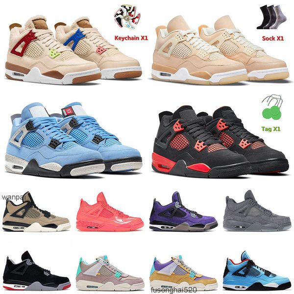 

og jumpman 4 4s iv mens women basketball shoes red thunder university blue shimmer taupe haze white oreo off bred outdoor trainers jordon