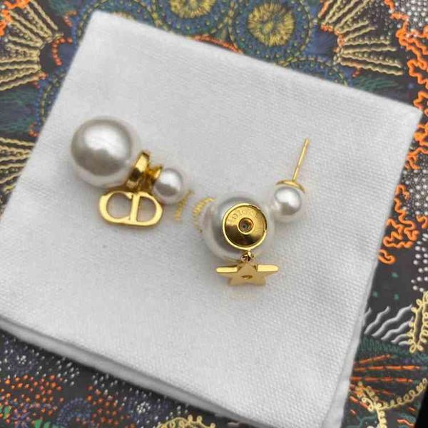 

design jewel ornament charm earring star pearl earrings simple red light luxury sweet earrings accessories, Golden