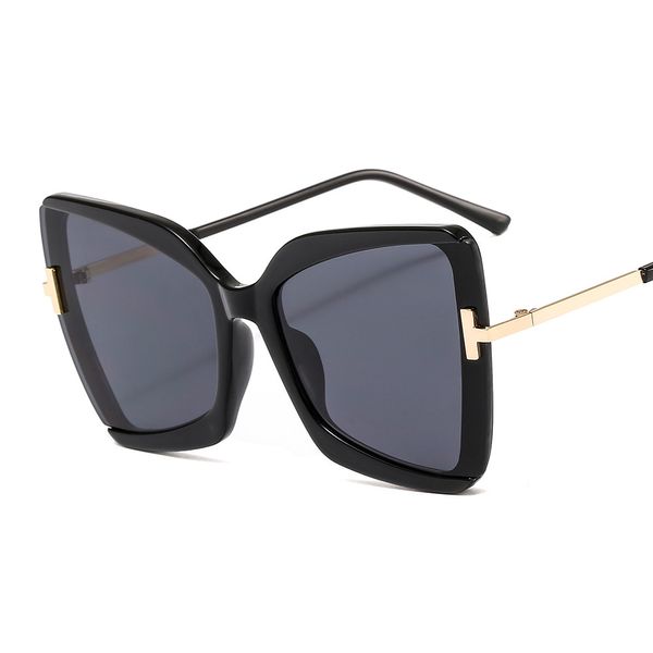 Marke Designer Sonnenbrille 2023 Neue Übergroßen Quadratischen Frauen Sonnenbrille Weibliche Großen Rahmen Bunte Shades für frauen Oculos