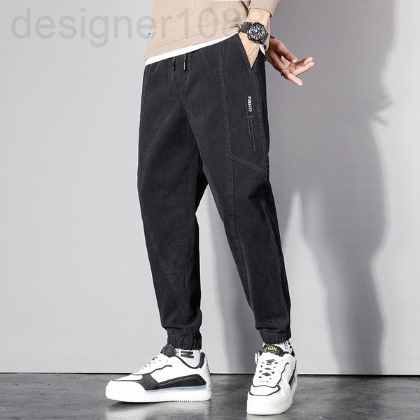 

men's pants designer loose straight pants men's autumn 2021 new casual trend versatile sportswear handsome ye8b, Black