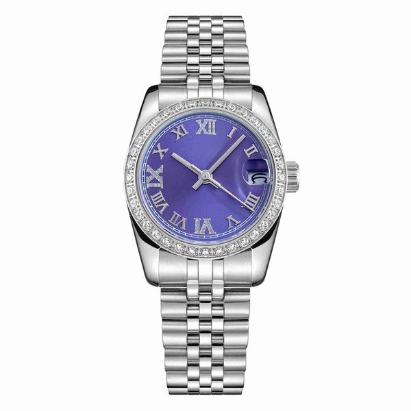 31mm de relógio superior de mecânica masculina feminina tuzel de diamante aço inoxidável impermeabilizador luminoso relógio 111