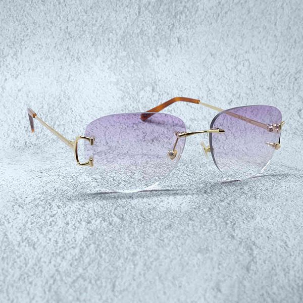 

model rimless oval shades glass women fashion eyewear lentes sol mujer sunglasses, White;black