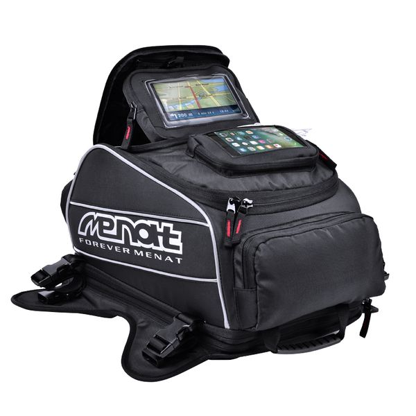 

motorcycle bags polyester helmet waterproof black fuel moto bike tank bag for touch screen racing bag