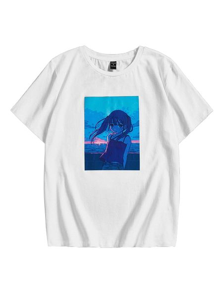 

x yukinanami f.igure graphic r.ound n.eck tee u2cx#, White