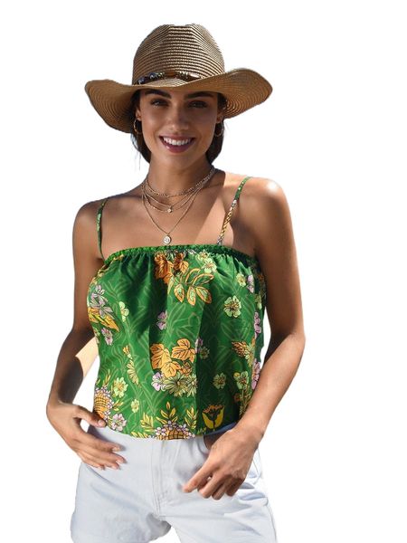 

floral print cami q0nf#, White
