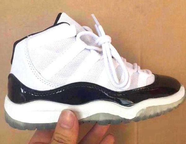 

kids shoes retro eleven 11 heiress red velvet space jam bred 2018 concord 45 gym red basketball shoes youth boys girls xi 11s running shoes, Black