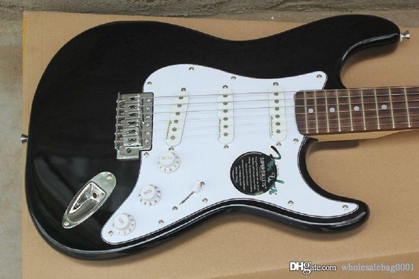 

black signature f standard ameican natural wood electric guitar in stock