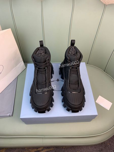 

spring and summer boots new shoes women's thick soled casual shoes leather sneakers flat, Black