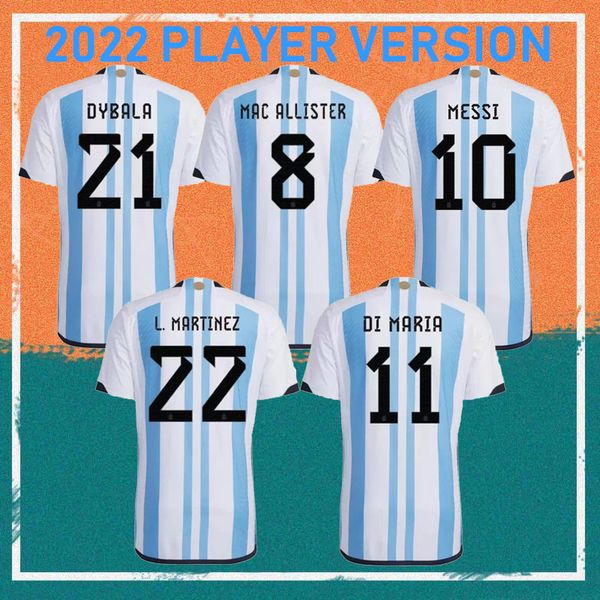 

22 23 player version .martinez lo celso soccer jersey 2022/2023 argentina messis aguero di maria shirt lautaro de paul national team footba, Black;yellow