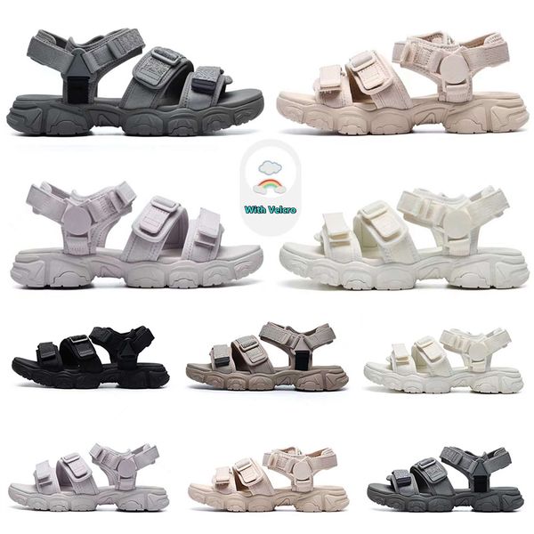 

summer men women jagger fluid velcro slip-on offline designer sandals slides slippers triple black white vast grey mens outdoor sandal slide