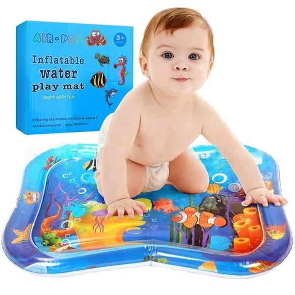 

creative baby inflatable aquarium baby inflatable water mat toy prostrate water cushion mat baby water mat toy 210402