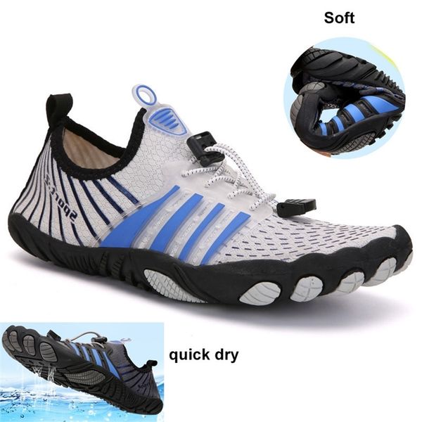 

outdoor sport water shoes men summer aqua for beach sneakers barefoot women swimming wading sock 220616, Black
