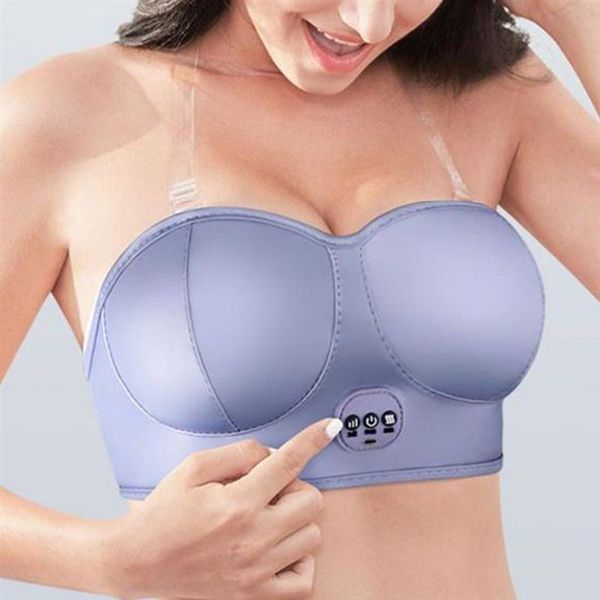 Bustini Modalità corsetti Reggiseno elettrico intelligente Ricarica wireless Massaggiatore toracico Seno vibrante Massaggio vibrante intelligenteBustini Bustini