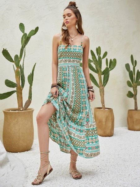 

rusttydustty floral print ruffle hem cami dress 55jf#, Black;gray