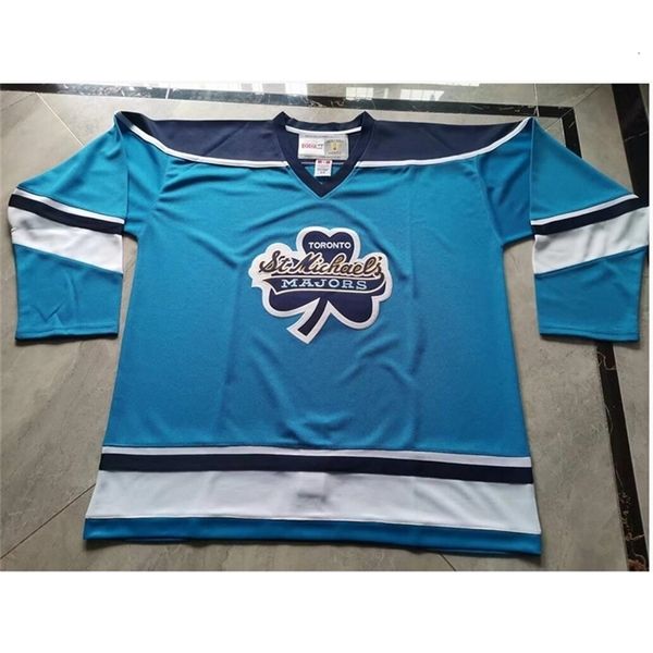 Nc01 Maglia da hockey personalizzata Uomo Gioventù Donna Vintage OHL St. Michaels Majors RARE High School Taglia S-6XL o qualsiasi nome e numero di maglia