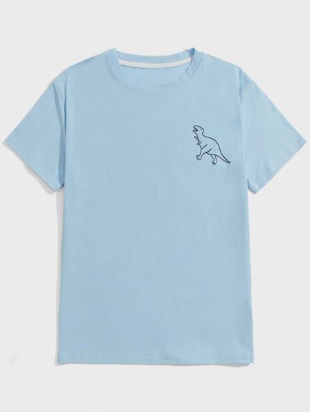 

romwe guys dinosaur graphic tee a4op#, White;black