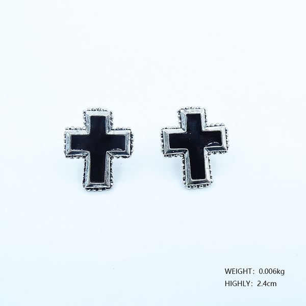 

europe and the united states the cross stud earrings, Golden;silver