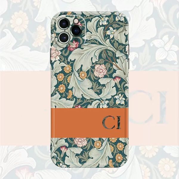 Fashion Designer Iphone Case 13 Promax Custodie per telefoni di lusso Accessori Alphabet Flower Design per 12 11 Pro XR X XS 7 8 P Plus G Cover h2